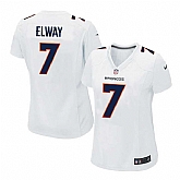 Women Nike Denver Broncos #7 John Elway 2016 White Game Event Jersey,baseball caps,new era cap wholesale,wholesale hats